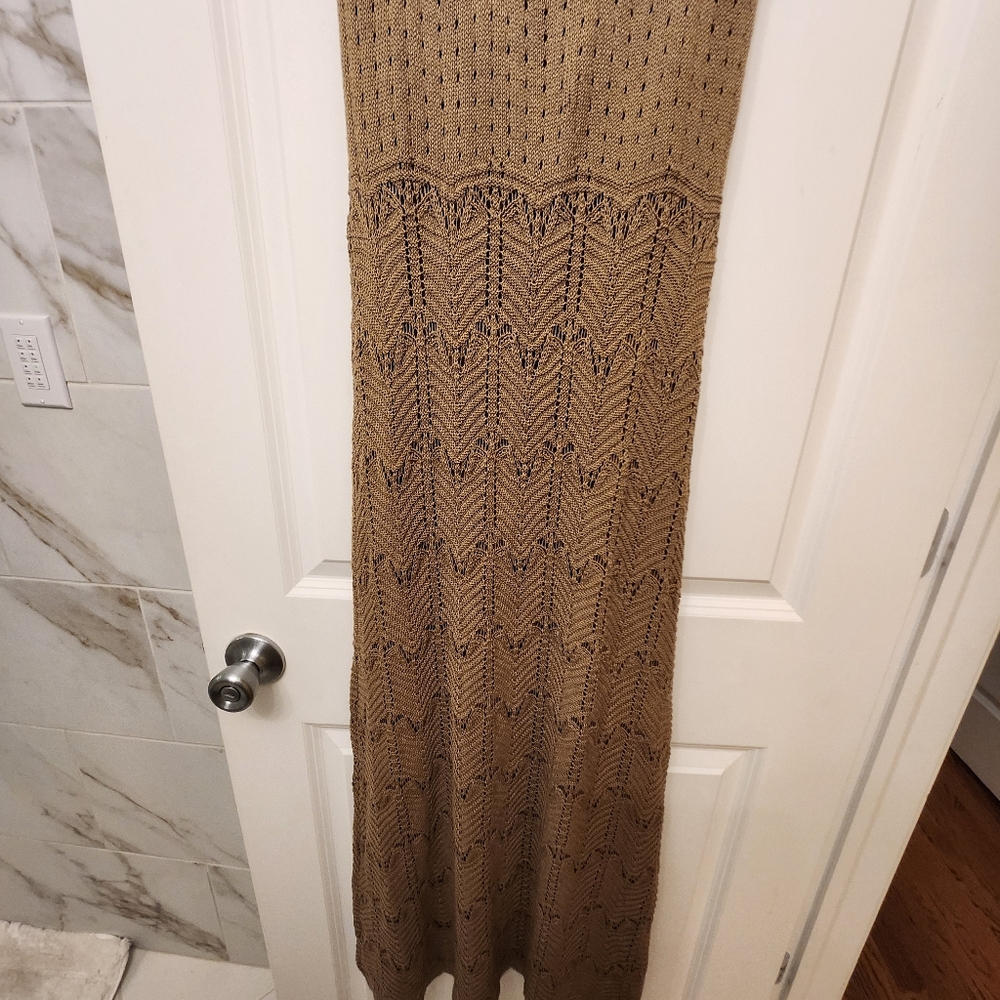 Luxely Wilder Sleeveless V-Neck Knit Midi Scalloped Hem Summer Dresses - Picture 11 of 13